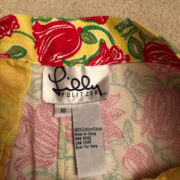 Retro Lilly Pulitzer Floral Shorts Size 10 - Picture 2 of 3
